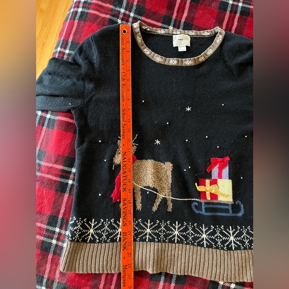 Christopher & Banks Vintage Women’s Large Christmas Holiday Sweater Reindeer - Picture 8 of 8